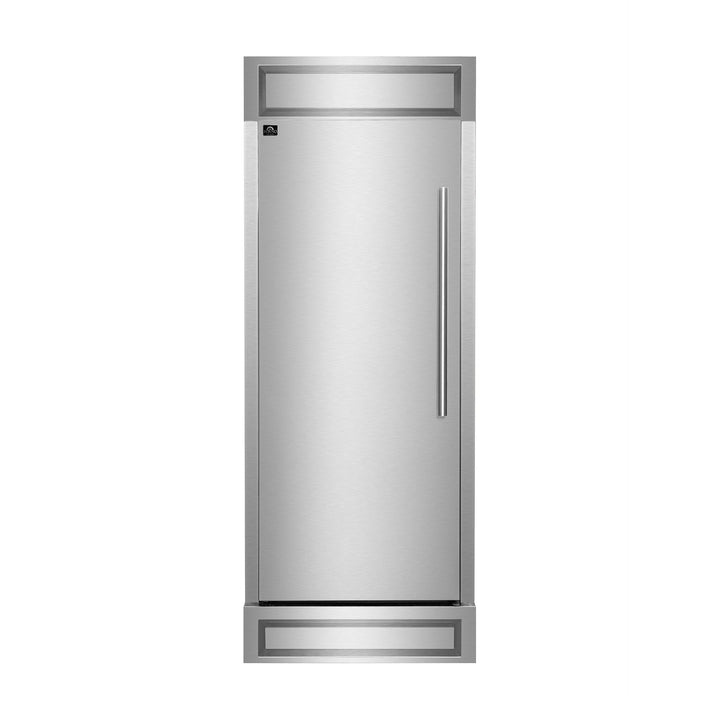 Forno 28" 13.6 cu. ft. Left Swing Convertible Refrigerator/ Freezer with Grill Trim, FFFFD1722-32LS.