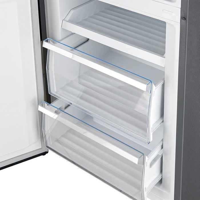 Forno 23.4" 10.8 Cu. Ft. Left Swing Refrigerator with Bottom Freezer in Stainless Steel, FFFFD1778-24LS