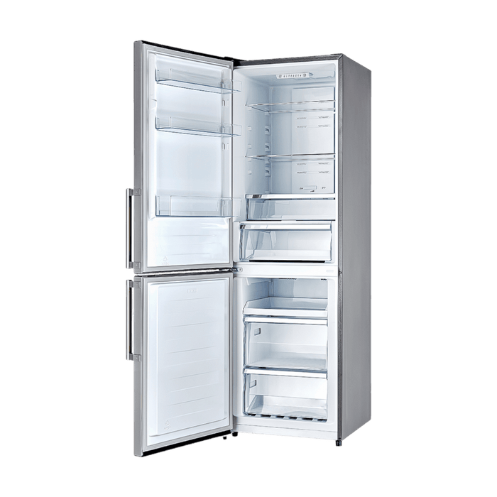 Forno 23.4" 10.8 Cu. Ft. Left Swing Refrigerator with Bottom Freezer in Stainless Steel, FFFFD1778-24LS