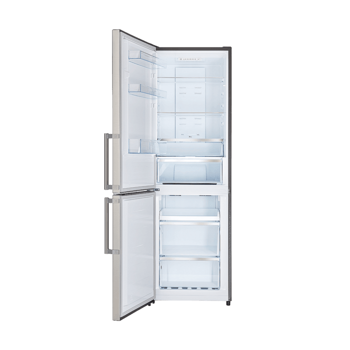 Forno 23.4" 10.8 Cu. Ft. Left Swing Refrigerator with Bottom Freezer in Stainless Steel, FFFFD1778-24LS