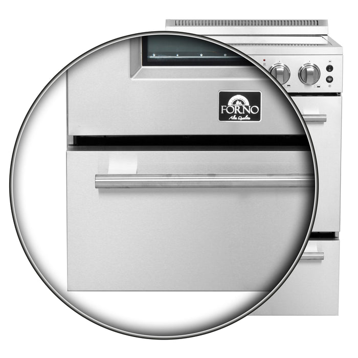 Forno 24" Freestanding Electric Range With 4 Element Burners in Stainless Steel, FFSEL6069-24