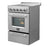 Forno 24" Freestanding Electric Range With 4 Element Burners in Stainless Steel, FFSEL6069-24