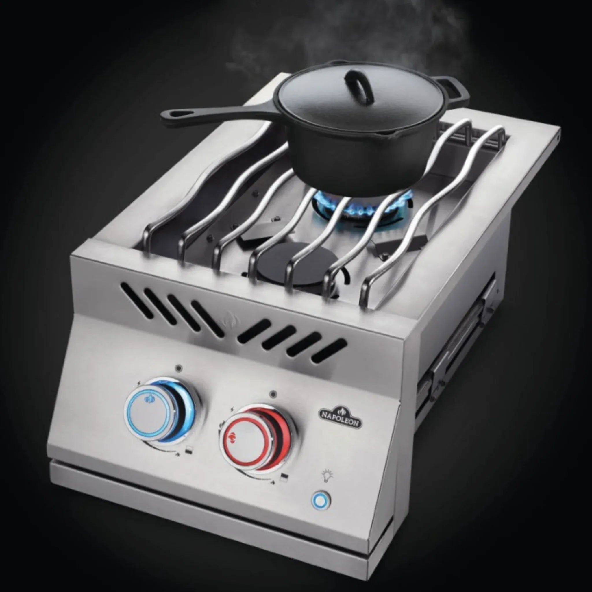 Napoleon Built-In 700 Series Dual Range Top Burner With SS Cover.