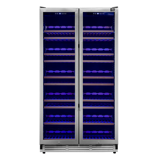 Forno 40" 25.07 cu.ft. 166 Bottle Dual Zone Wine Cooler in Stainless Steel, FWCDR6642-40S