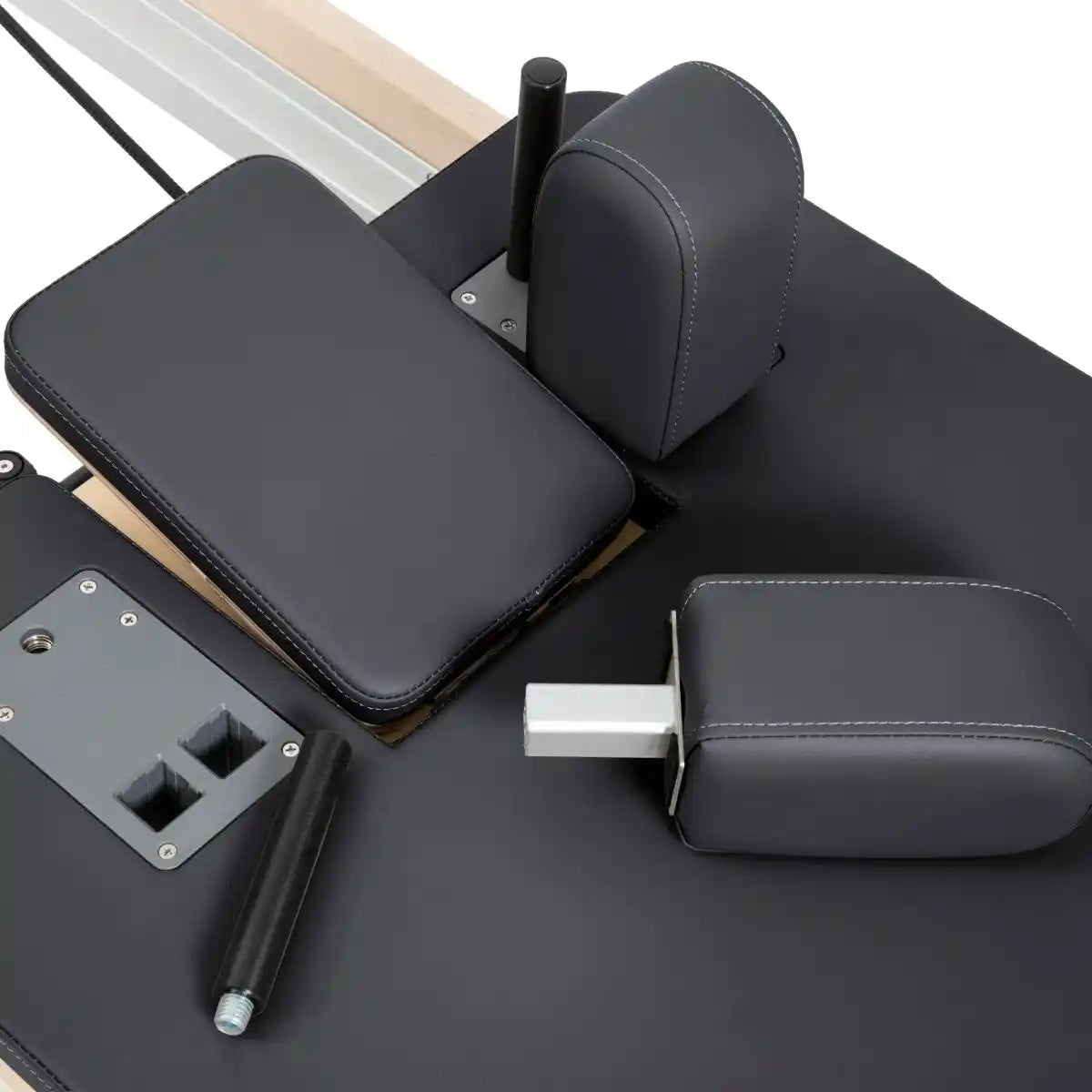 Foldable Pilates Reformer Machine: Maple Wood.