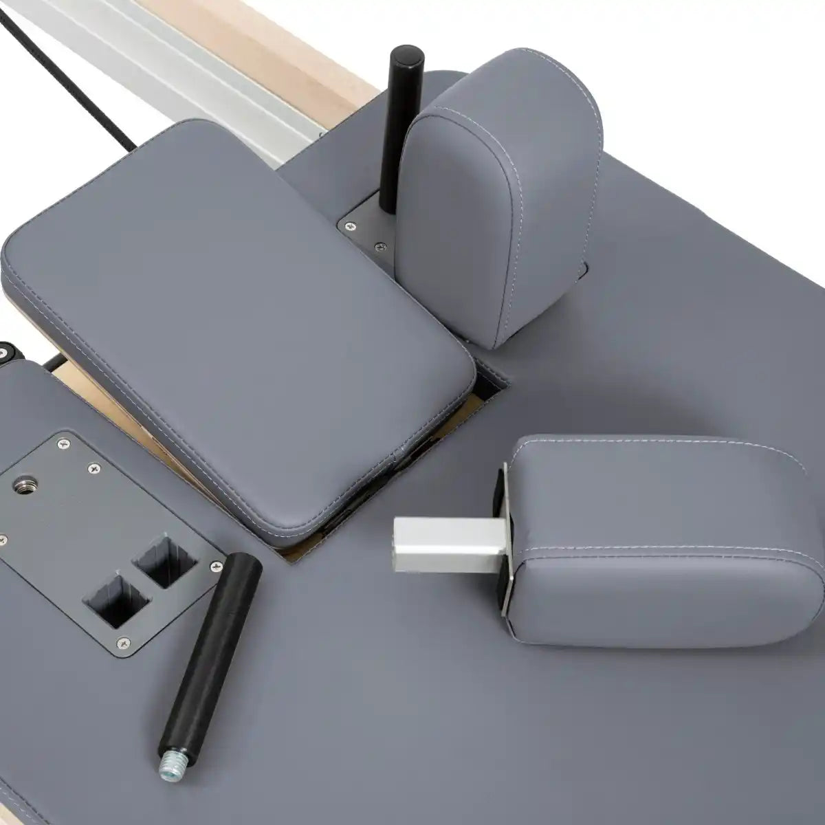 Foldable Pilates Reformer Machine: Maple Wood.