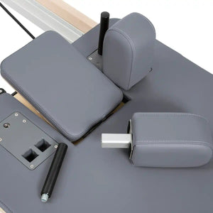 Foldable Pilates Reformer Machine: Maple Wood.