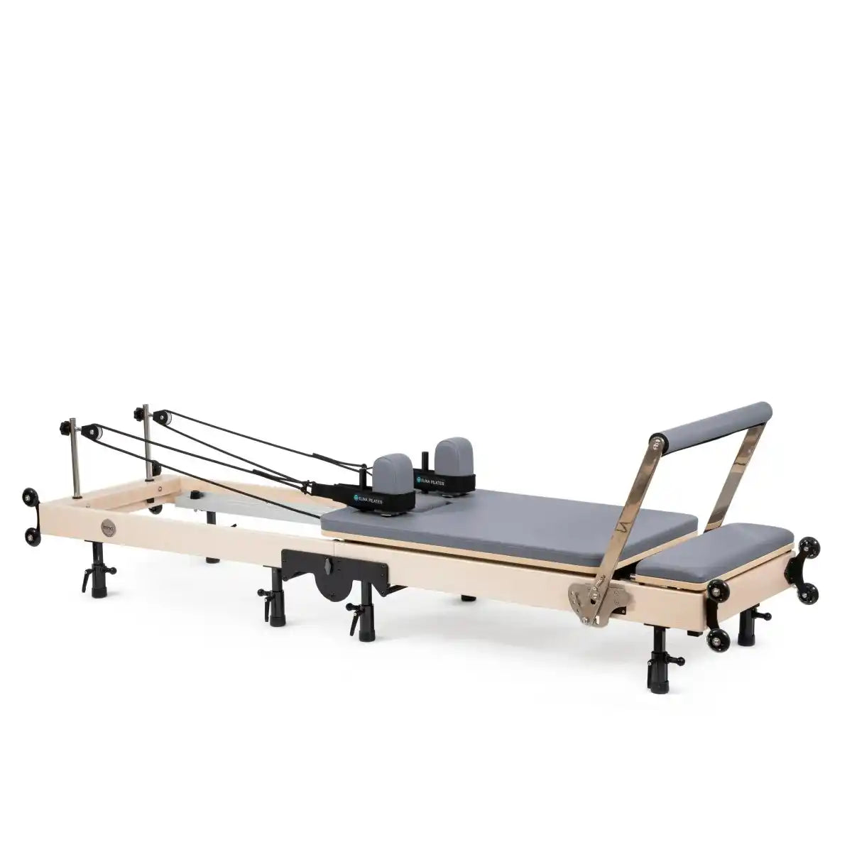Foldable Pilates Reformer Machine: Maple Wood.