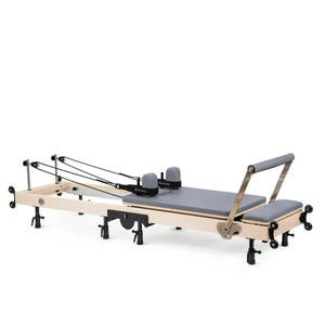 Foldable Pilates Reformer Machine: Maple Wood.