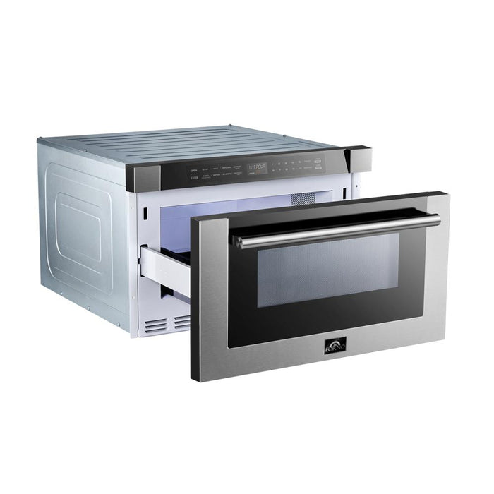 Forno 24" 1.2 cu. ft. Microwave Drawer In Stainless Steel - Professional, FMWDR3000-24