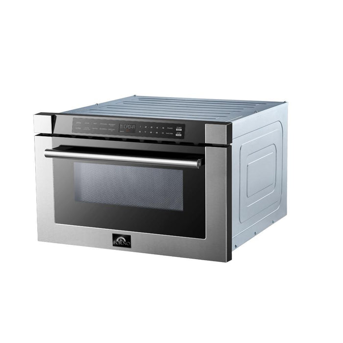 Forno 24" 1.2 cu. ft. Microwave Drawer In Stainless Steel - Professional, FMWDR3000-24