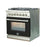 Forno 30 Inch Professional Freestanding Dual Fuel Range in Black, FFSGS6187-30BLK