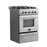 Forno 24" Freestanding Gas Range With 4 Sealed Burners in Stainless Steel, FFSGS6272-24