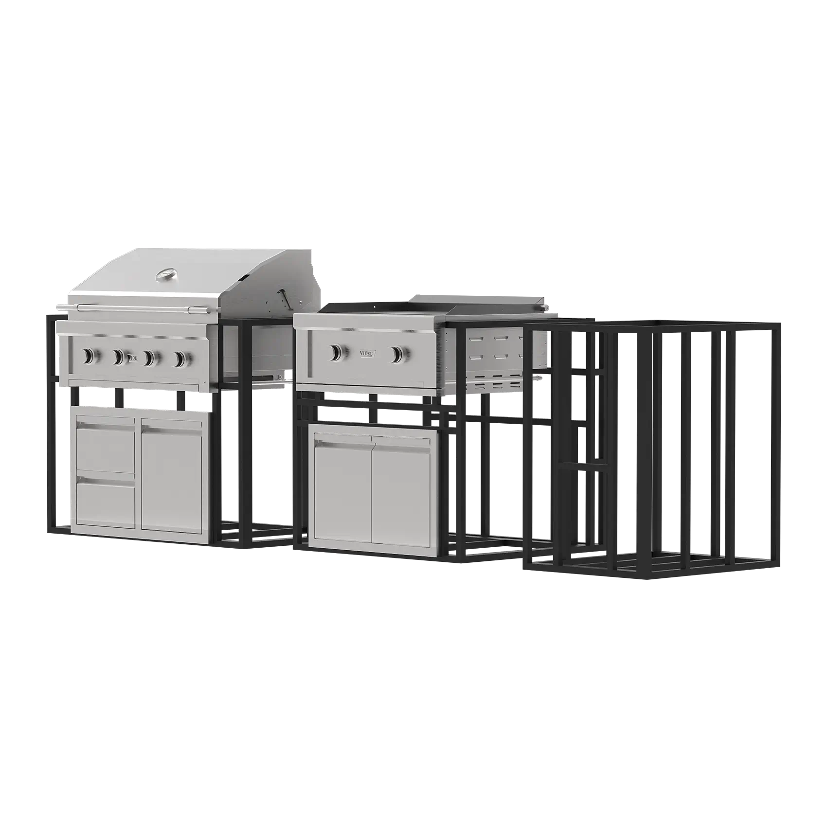 Grill Signature Collection 3 Outdoor Kitchen Island with 36” Grill & Griddle.