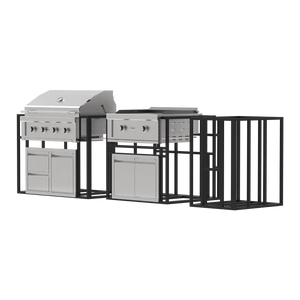 Grill Signature Collection 3 Outdoor Kitchen Island with 36” Grill & Griddle.
