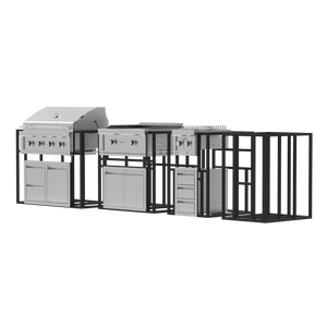 Grill Signature Collection 4 Outdoor Kitchen Island with 36” Grill & Griddle.
