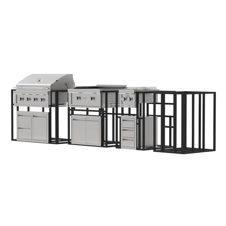 Grill Signature Collection 4 Outdoor Kitchen Island with 36” Grill & Griddle.