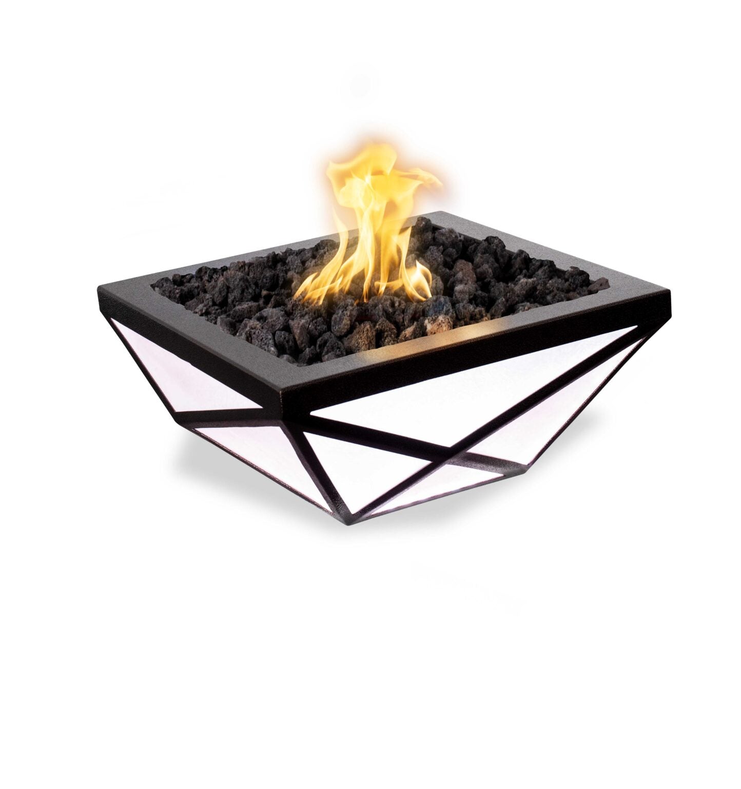 The Outdoor Plus Gladiator Led Fire Bowl Metal Powder Coat.