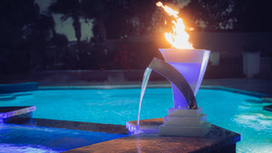 Designer Series Fire Feature 12 - Scupper High Quality Powder Coat Finish by The Outdoor Plus.