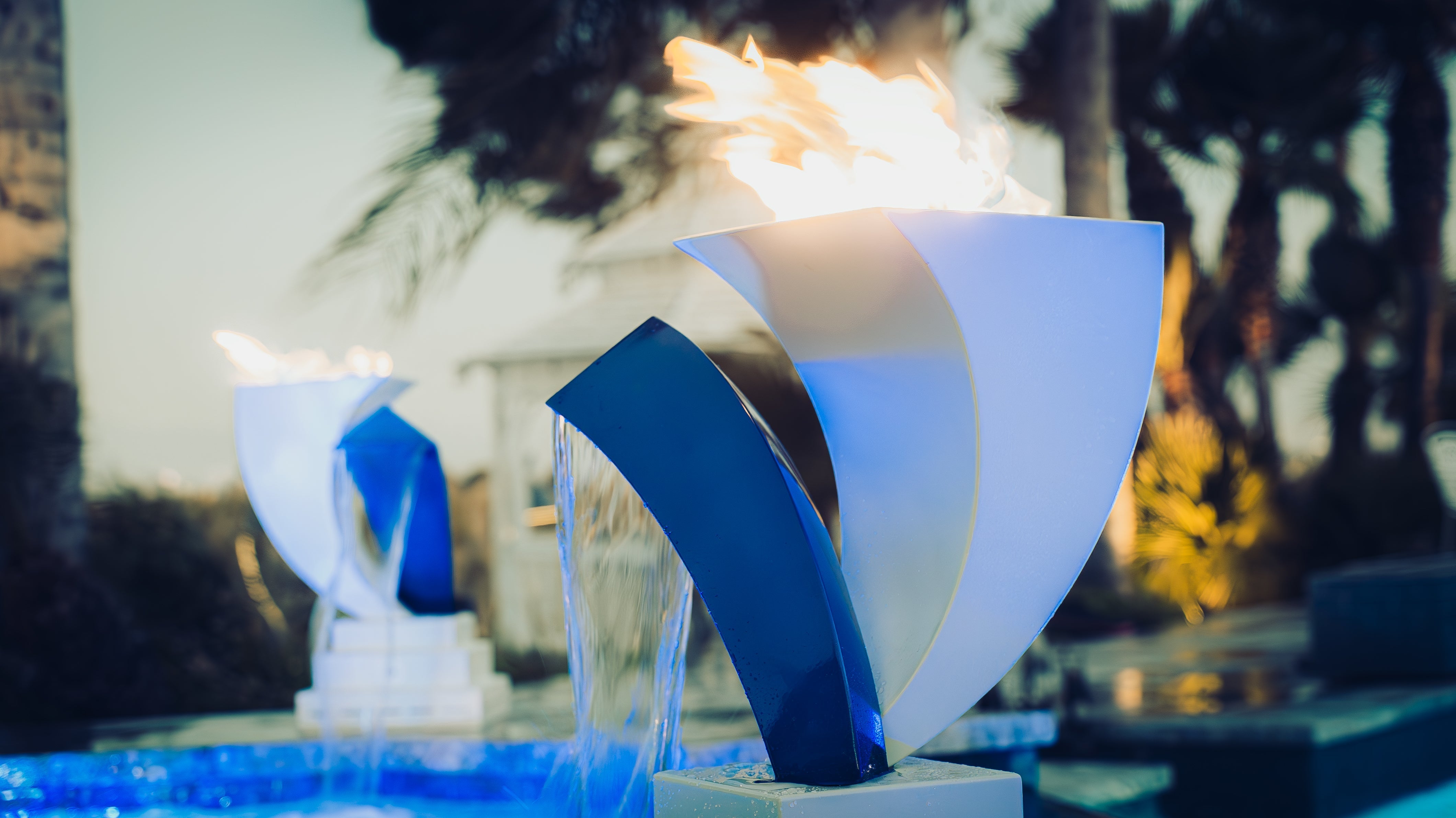 Designer Series Fire Feature 12 - Scupper High Quality Powder Coat Finish by The Outdoor Plus.