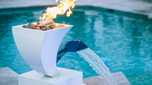 Designer Series Fire Feature 12 - Scupper High Quality Powder Coat Finish by The Outdoor Plus.