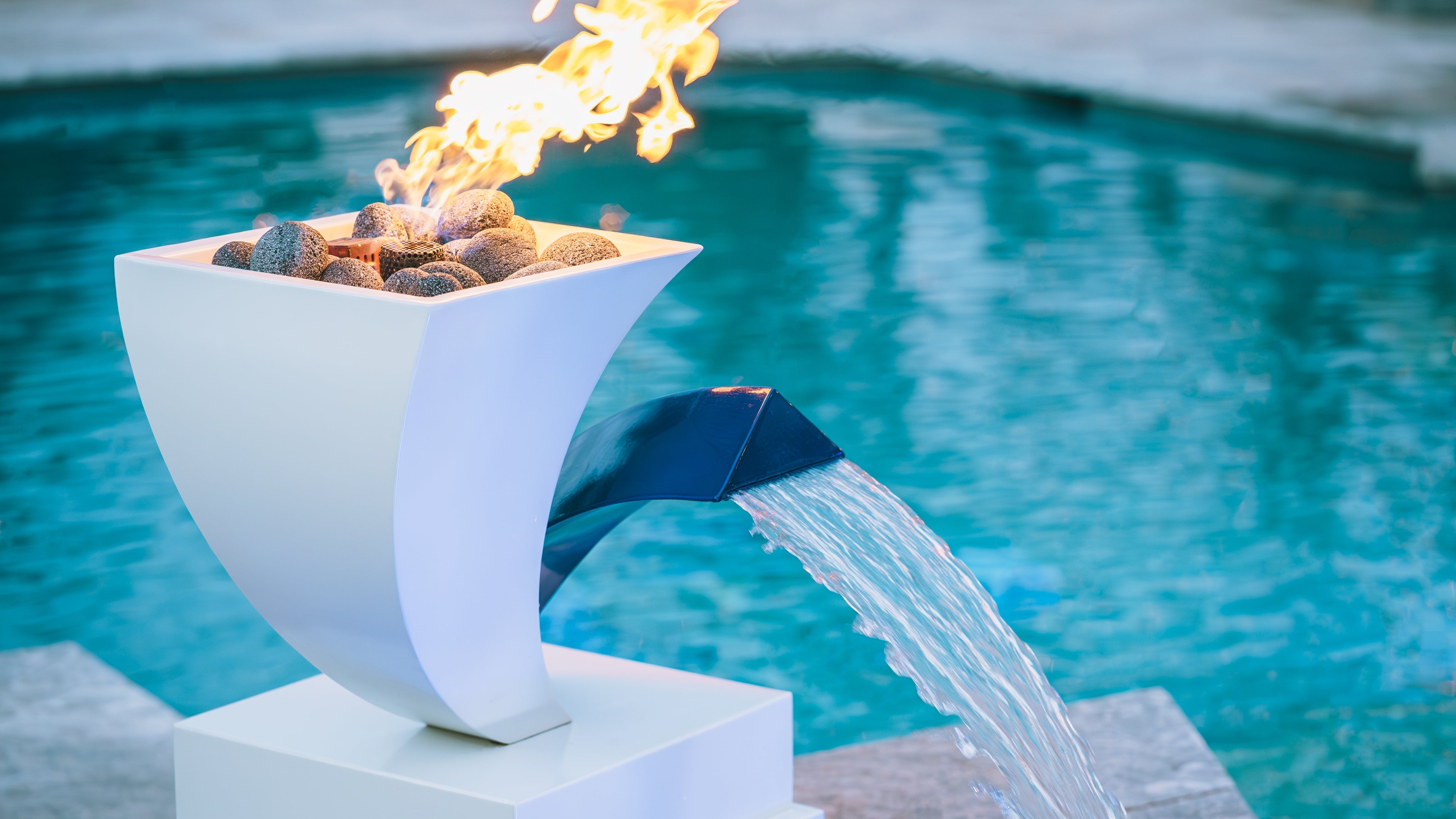 Designer Series Fire Feature 12 - Scupper High Quality Powder Coat Finish by The Outdoor Plus.
