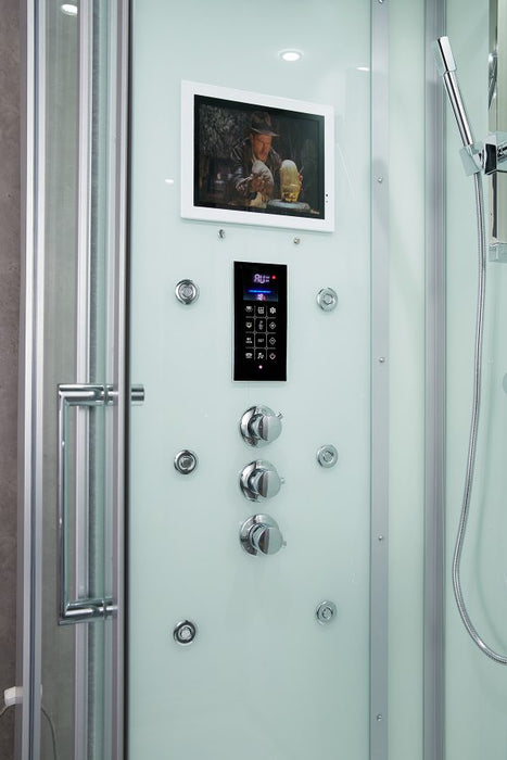 Maya Bath White Platinum Lucca Steam Shower - Right (204)