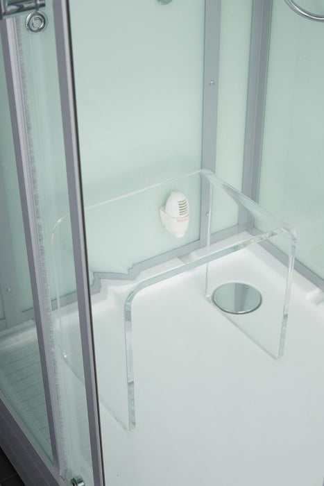 Maya Bath White Platinum Lucca Steam Shower - Right (204)