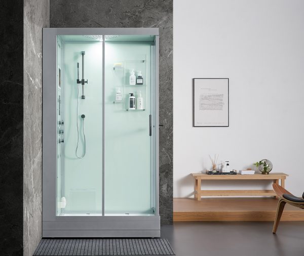 Maya Bath White Platinum Lucca Steam Shower - Left (206)