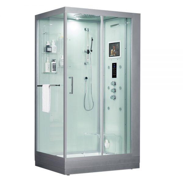 Maya Bath White Platinum Lucca Steam Shower - Right (204).