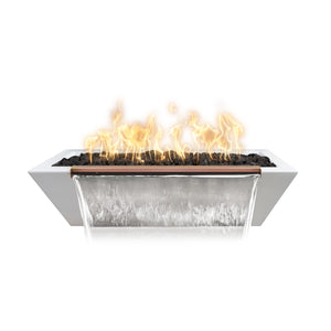 The Outdoor Plus Linear Maya Concrete Fire & Water Bowl.