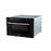 Forno Espresso 24" Built-In Microwave Drawer in Black with Silver Handles, FMWDR3000-24BLK