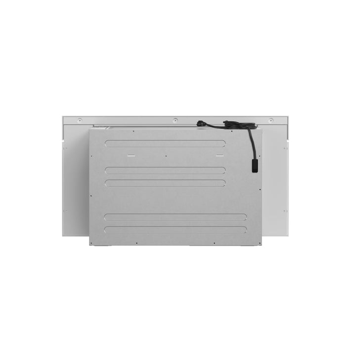 Forno Espresso 30" Built-In Microwave Drawer in White with Antique Brass Handles, FMWDR3000-30WHT