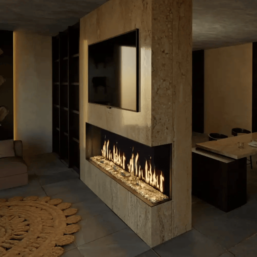 Modern Flames Orion Multi 3-Sided Built-In/Wall-Mounted Electric Fireplace.