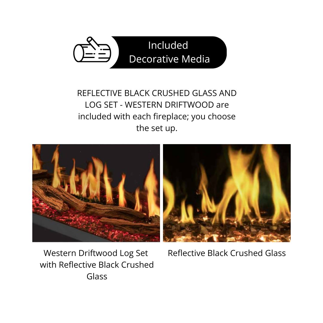 Modern Flames Orion Multi 3-Sided Built-In/Wall-Mounted Electric Fireplace.