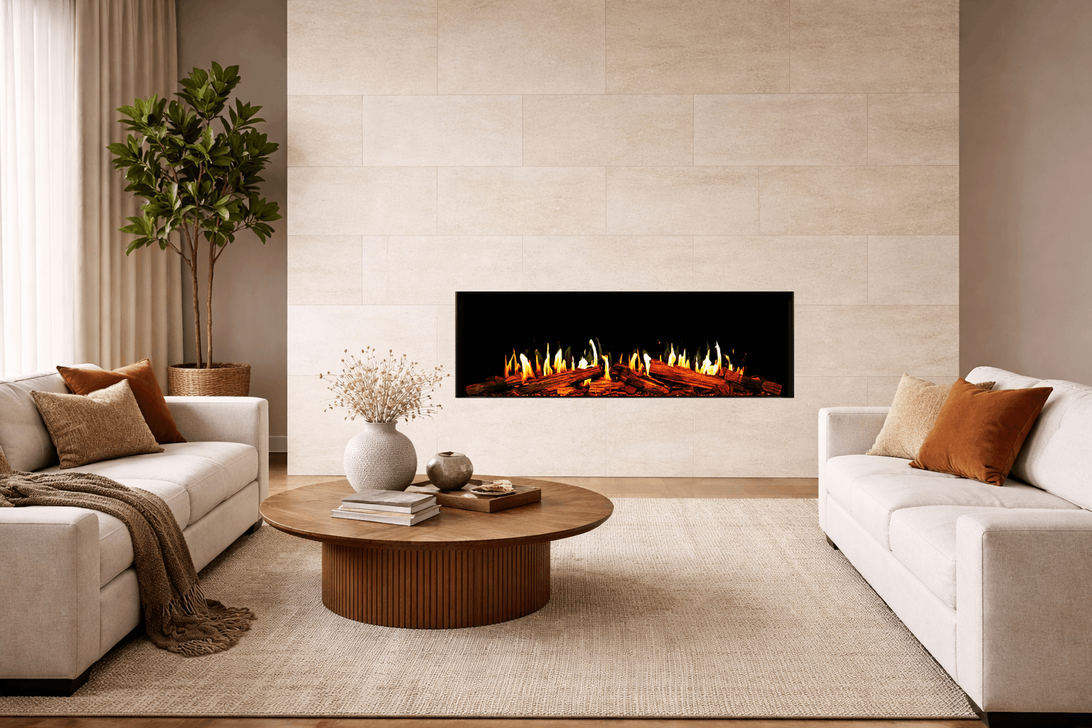 Modern Flames Orion Multi 3-Sided Built-In/Wall-Mounted Electric Fireplace.