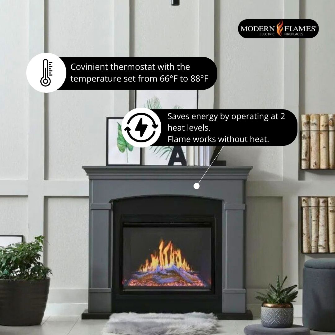 Modern Flames Orion Traditional Built-In Electric Fireplace.
