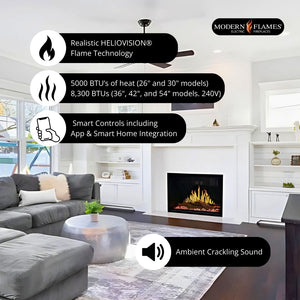 Modern Flames Orion Traditional Built-In Electric Fireplace.
