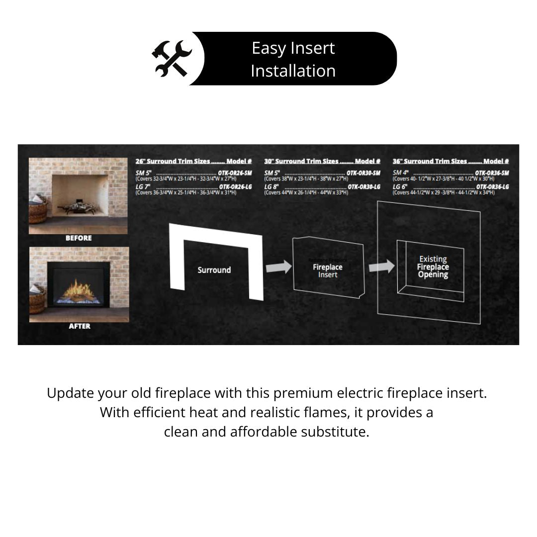 Modern Flames Orion Traditional Built-In Electric Fireplace.