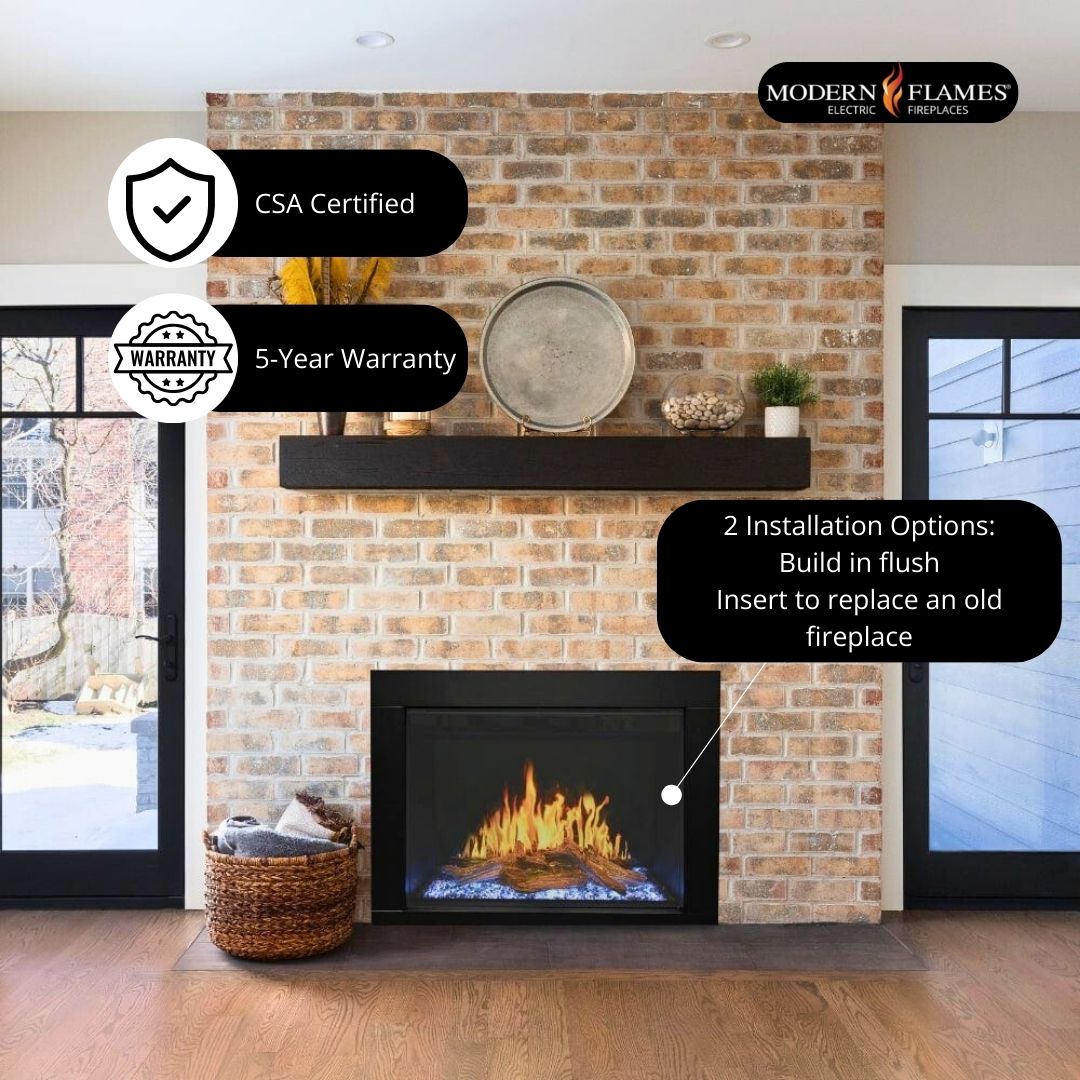 Modern Flames Orion Traditional Built-In Electric Fireplace.