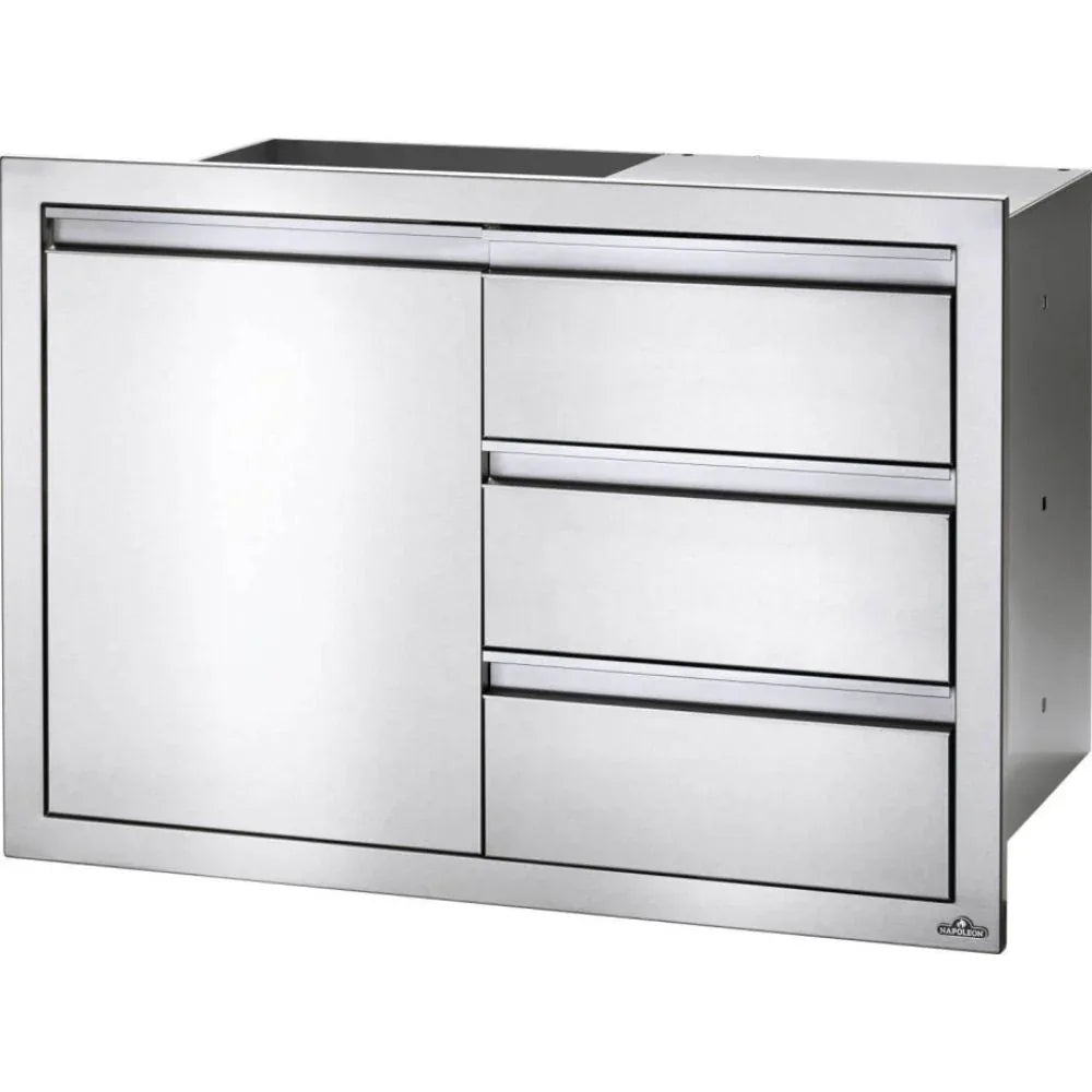 Napoleon BI-3624-1D3DR - 36" x 24" Single Door & Triple Drawer Combo.