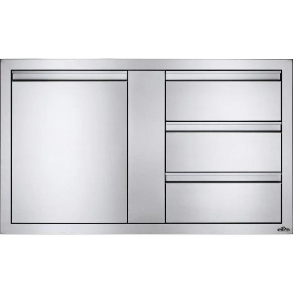 Napoleon BI-4224-1D3DR - 42" x 24" Large Single Door & Triple Drawer Combo.