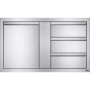 Napoleon BI-4224-1D3DR - 42" x 24" Large Single Door & Triple Drawer Combo.