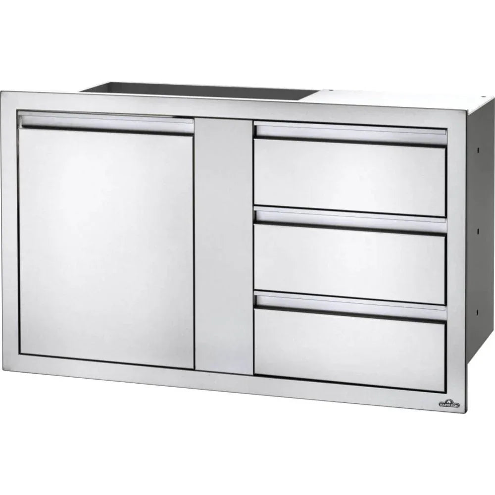 Napoleon BI-4224-1D3DR - 42" x 24" Large Single Door & Triple Drawer Combo.