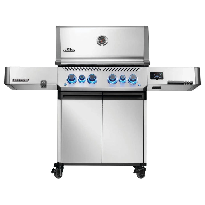 Napoleon New Prestige® 500 Connected RSIB Freestanding Gas Grill w/ Infrared Side and Rear Burner.