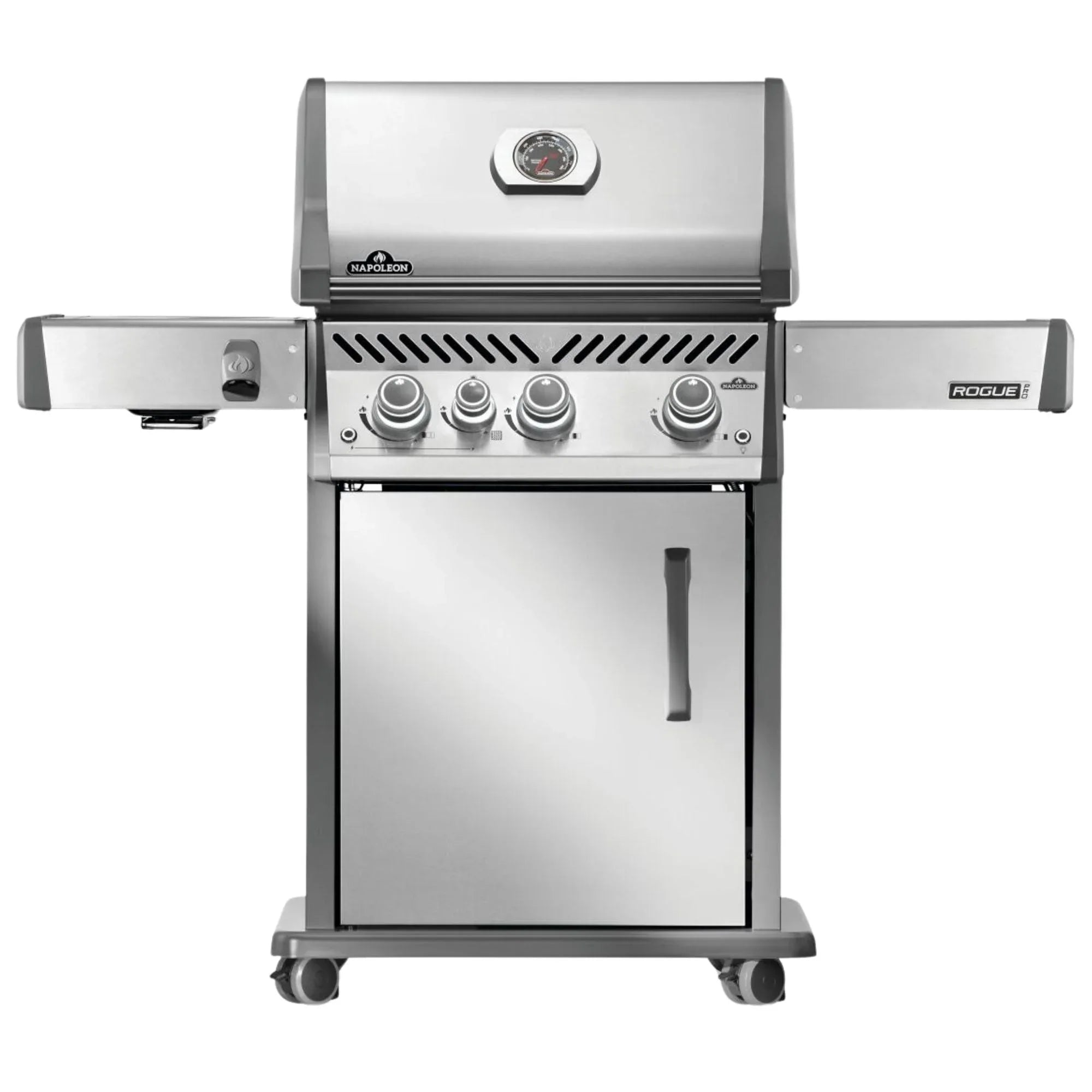 Napoleon Rogue® PRO 425 SIB Stainless Steel Freestanding Gas Grill w/ Infrared Side Burner.