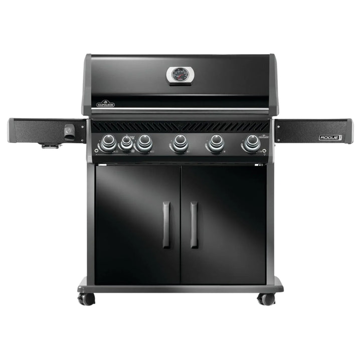 Napoleon Rogue PRO 625 SIB Black Freestanding Gas Grill w/ Infrared Side Burner.