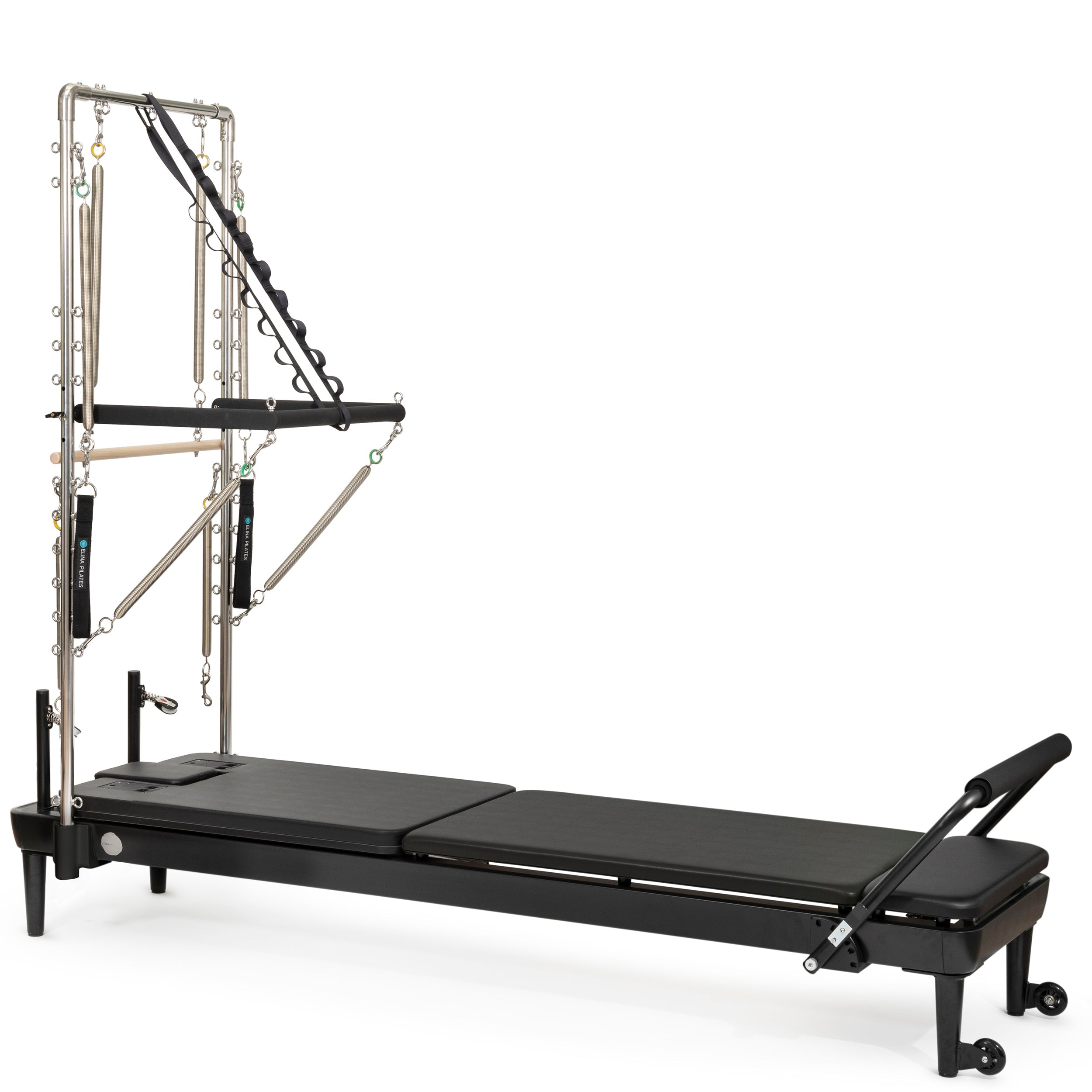 Elina Pilates® Nubium™ Reformer Black Edition with Tower.