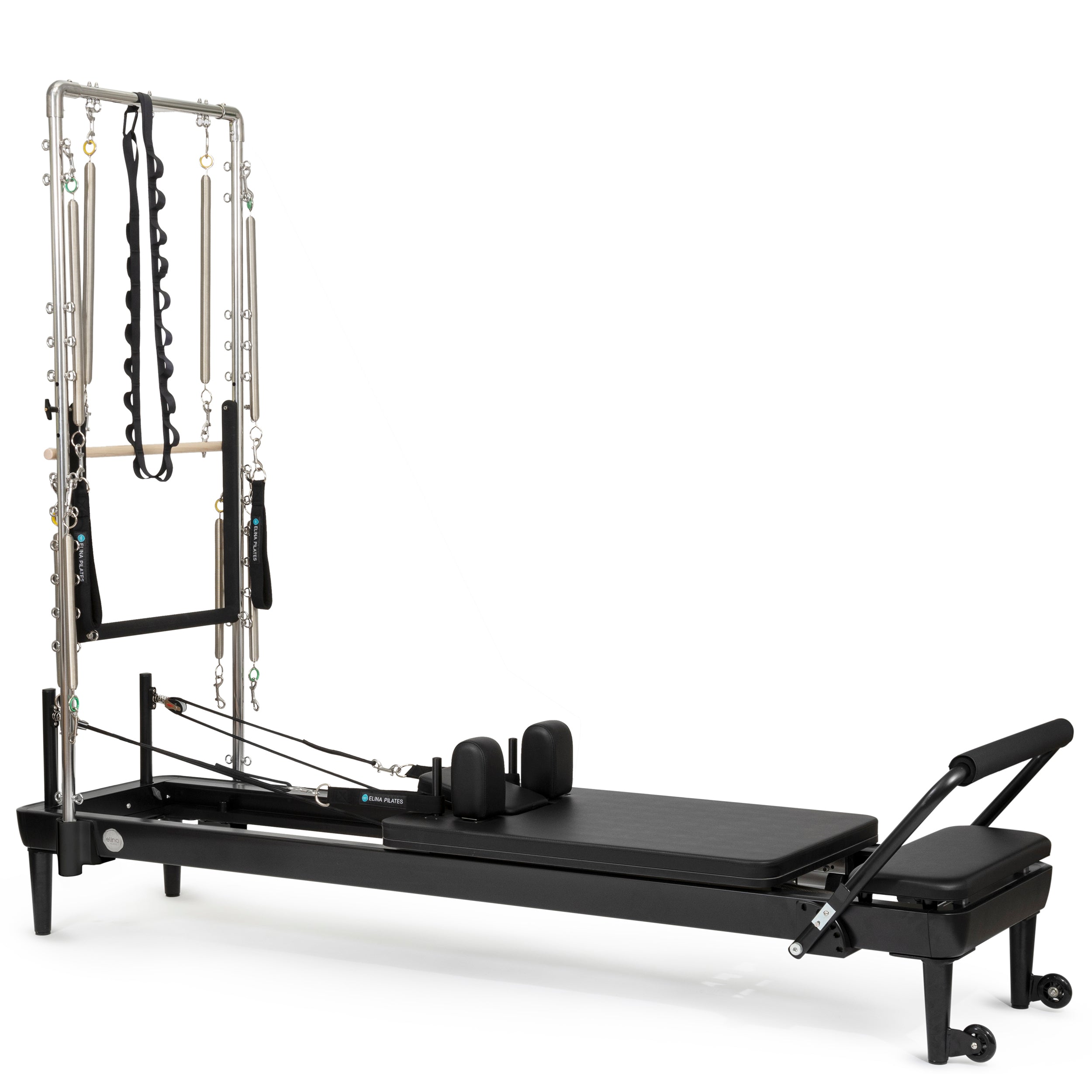 Elina Pilates® Nubium™ Reformer Black Edition with Tower.