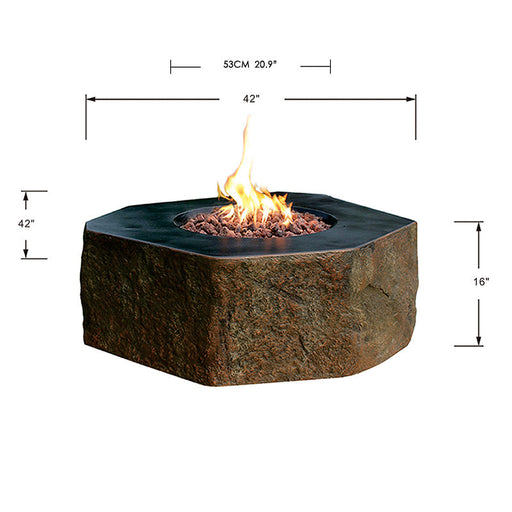 Elementi Columbia Cast Concrete Fire Table (OFG105)